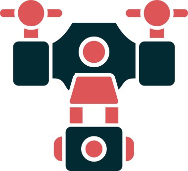 Drone simgesi, vektör illüstrasyonu basit tasarım