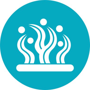 yosun simgesi vektör illüstrasyonu 