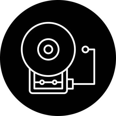 Bell web simgesi, düz biçim, vektör illüstrasyonu