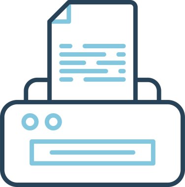 Yazıcı, web simgesi basit illüstrasyon