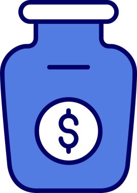 çanta para ikonu doldurulmuş - taslak biçimi 