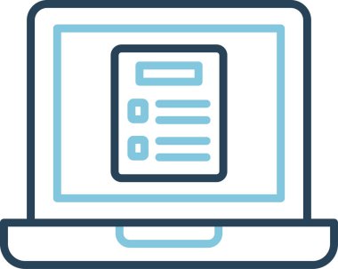 dizüstü bilgisayar simgesi, vektör illüstrasyonu basit tasarım