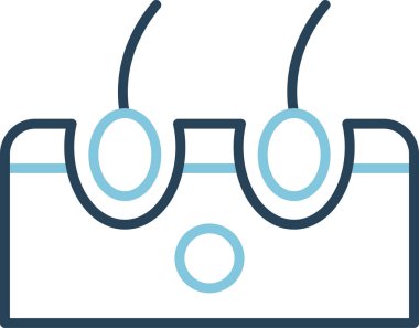 Saç dökülmesi. Web simgesi basit illüstrasyon