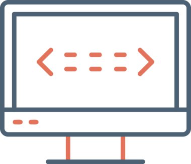 Arka uç. Web simgesi vektör illüstrasyonu