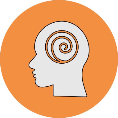 Halüsinasyon ağ ikonu vektör illüstrasyonu