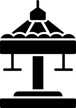 Atlıkarınca simgesinin vektör illüstrasyonu 