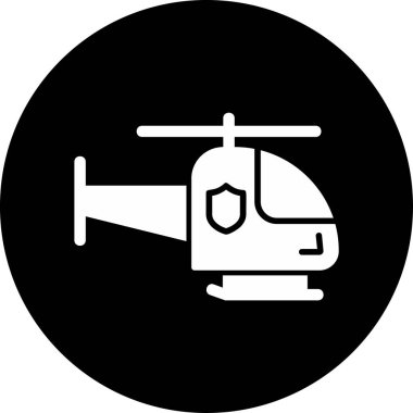 Helikopter. Web simgesi basit illüstrasyon