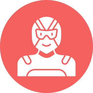 Süper kahraman ağ simgesi, vektör illüstrasyonu