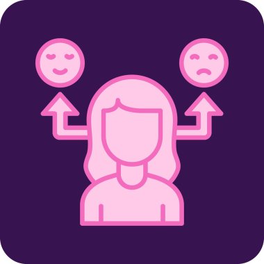 Ruh hali değişken ağ ikonu vektör illüstrasyonu