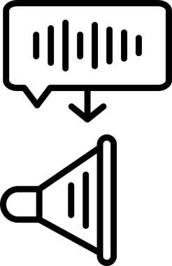 Konuşmacı. Web simgesi basit illüstrasyon 