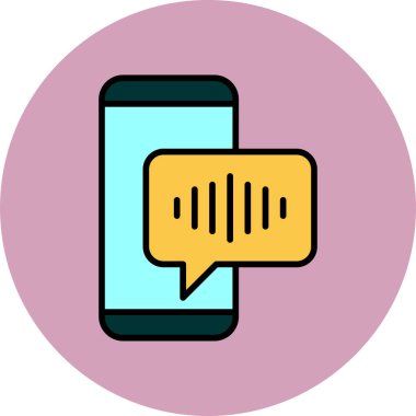 Ses yardımcısı ikon vektör illüstrasyonu 