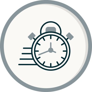 Kronometre simgesi, vektör illüstrasyonu basit tasarım