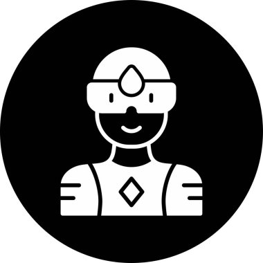 Süper kahraman ağ simgesi, vektör illüstrasyonu