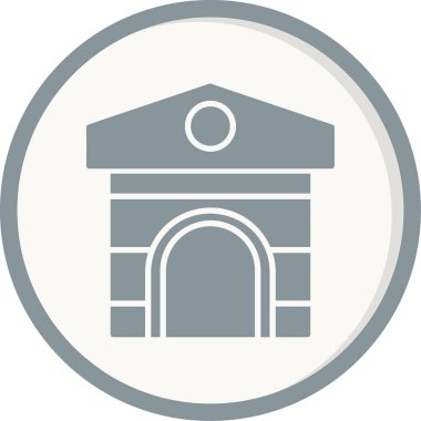 Hayvan barınağı web simgesi, basit vektör illüstrasyonu