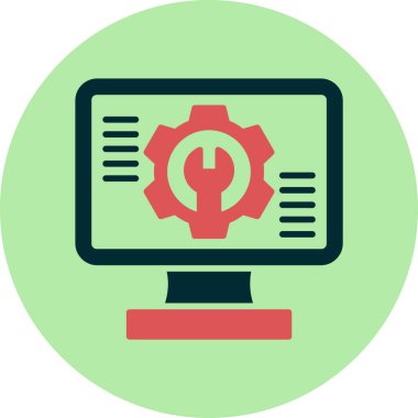 Simge ve vektör illüstrasyonunu kurması kolay