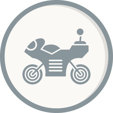 Motosiklet. Web simgesi basit illüstrasyon