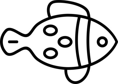 Balık. Web simgesi basit illüstrasyon 