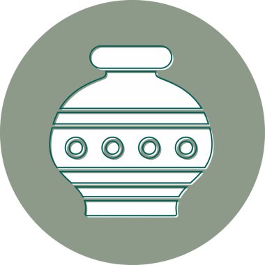 Vazo. Web simgesi basit illüstrasyon