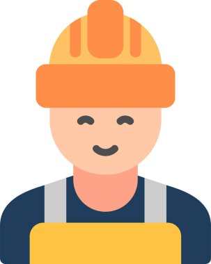 İşçi. Web simgesi basit illüstrasyon 