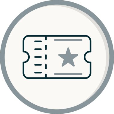 Bir bilet simgesinin vektör illüstrasyonu 