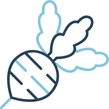 Turp ağ simgesi, basit vektör illüstrasyonu