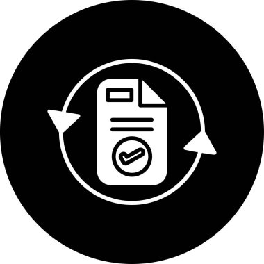 belge simgesi, vektör illüstrasyonu basit tasarım