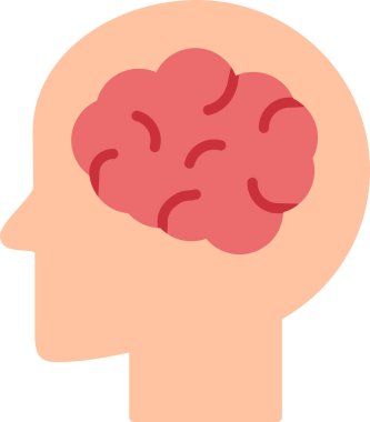 Beyin. Web simgesi basit illüstrasyon 