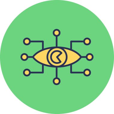 Biyonik Göz. Web simgesi basit illüstrasyon 