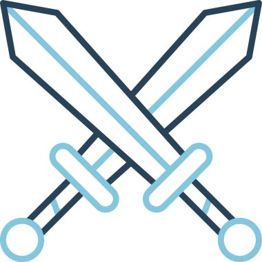 Kılıçlar. Web simgesi basit illüstrasyon