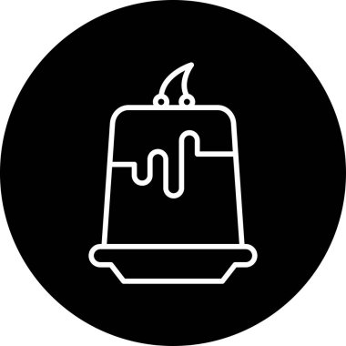 Pudding Web simgesi, basit vektör illüstrasyonu