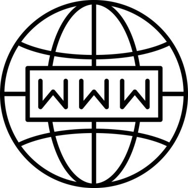 Alan adı web simgesi, basit vektör illüstrasyonu