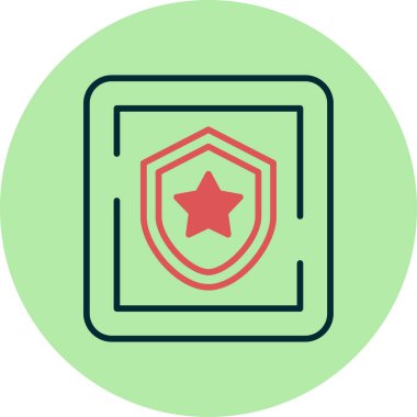 Polis İstasyonu Simgesi vektör illüstrasyonu