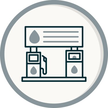 benzinlik ikonu vektör illüstrasyonu