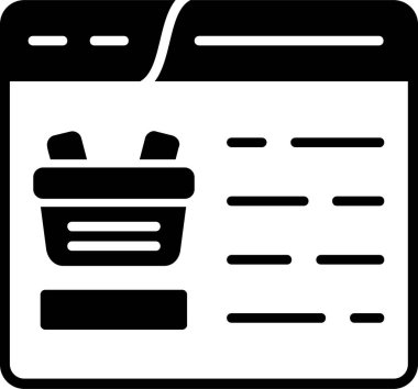 Çevrimiçi Dükkan simgesi vektör çizimi