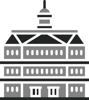 Royal Palace web simgesi, basit vektör illüstrasyonu