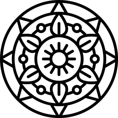 mandala tasarımı, web basit illüstrasyonu