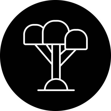 ağaç web simgesi basit illüstrasyon