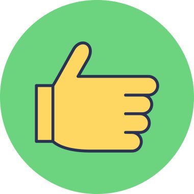 Başparmak yukarı vektör simgesi gibi