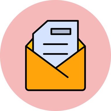 E-posta. Web simgesi basit illüstrasyon 