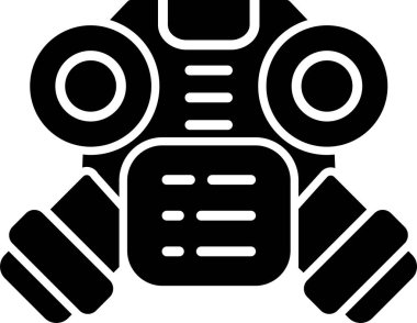 Gaz Maskesi ağ simgesi vektör çizimi