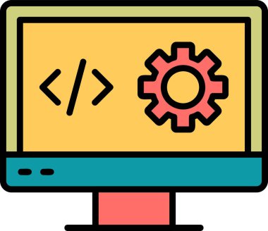 Hesaplanıyor. Web simgesi vektör illüstrasyonu