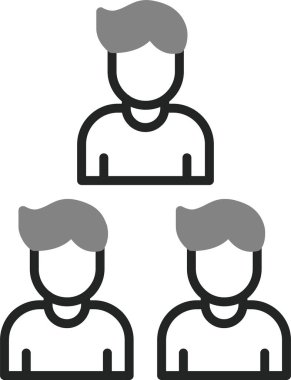 Takım çalışması. Web simgesi basit illüstrasyon