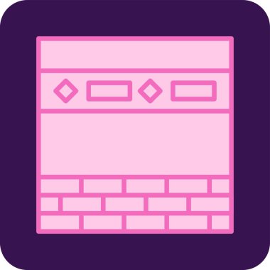 Kabe. Web simgesi basit illüstrasyon