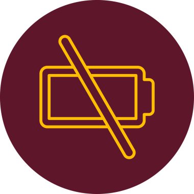 Boş pil. uygulama veya web sayfası için düz simge 