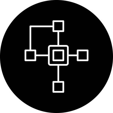 Kümeleniyorlar. Web simgesi basit illüstrasyon