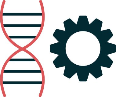 Genetik. Web simgesi basit illüstrasyon