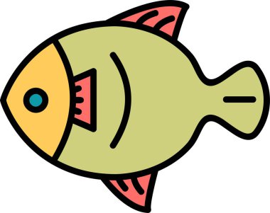 Balık. Web simgesi basit illüstrasyon 