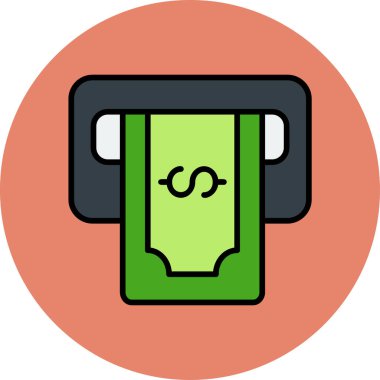 Dolar. Web simgesi basit illüstrasyon