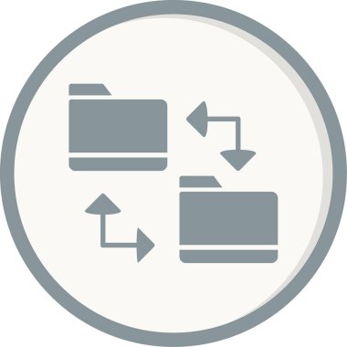 Dosya paylaşım simgesi, vektör illüstrasyonu