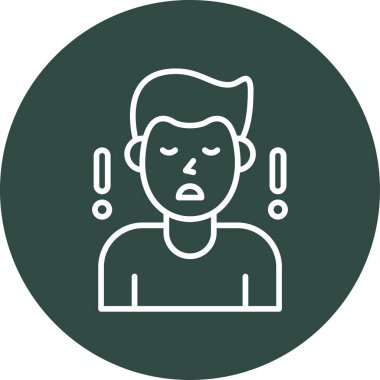 Endişe. Web simgesi basit illüstrasyon